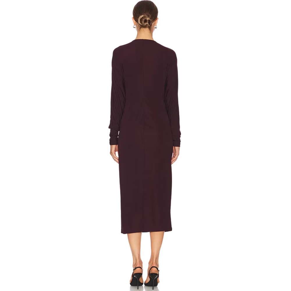 Anine Bing Mathilde Dress in Bordeaux Color (Large) - Picture 3 of 4